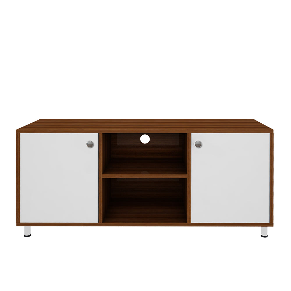 Cassia TV Unit | 50 Inch TV | Walnut and Frosty White