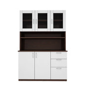 Modish Crockery Unit Three Door | Wenge and Frosty White