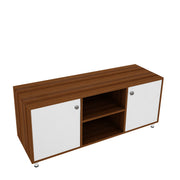 Cassia TV Unit | 50 Inch TV | Walnut and Frosty White