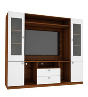 Casper Large TV Unit | Walnut and Frosty White |  60 inches TV