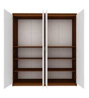 Cherry Four Door Wardrobe | Walnut and Frosty White