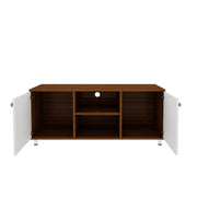 Cassia TV Unit | 50 Inch TV | Walnut and Frosty White