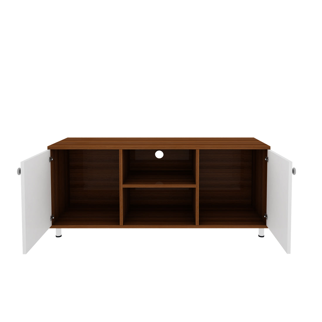 Cassia TV Unit | 50 Inch TV | Walnut and Frosty White