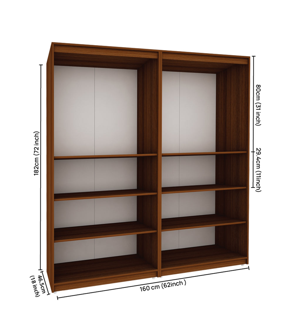 Cherry Four Door Wardrobe | Walnut and Frosty White