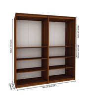 Cherry Four Door Wardrobe | Walnut and Frosty White