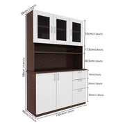 Modish Crockery Unit Three Door | Wenge and Frosty White