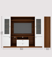 Casper Large TV Unit | Walnut and Frosty White |  60 inches TV