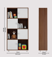 Calder Bookshelf | Walnut and Frosty White