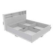 Goliath Shelf Headboard King Bed - Frosty White