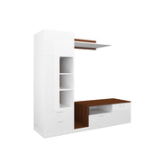 Cassius TV Unit | 60 Inch TV | Walnut and Frosty White