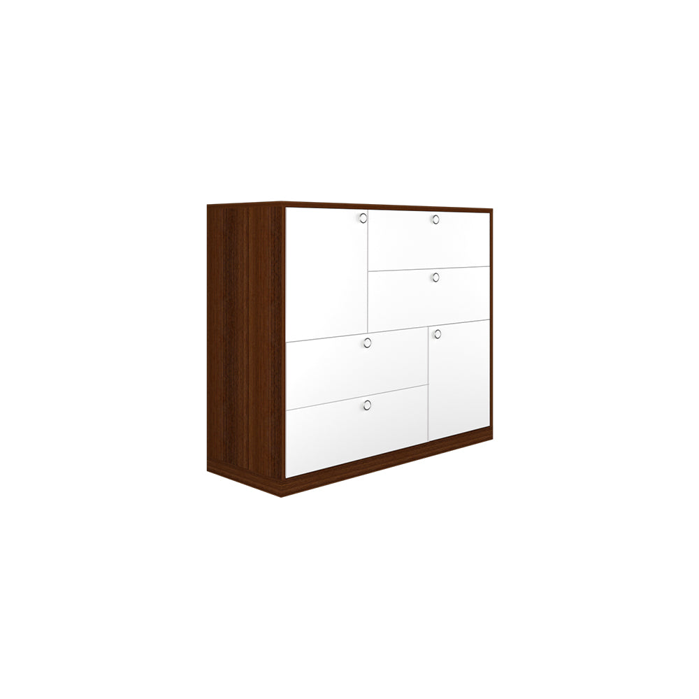 Rozlyn Chest of drawers | Walnut and Frosty White