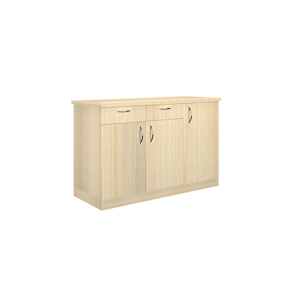 Oberon Side Crockery Unit | Beige Teak