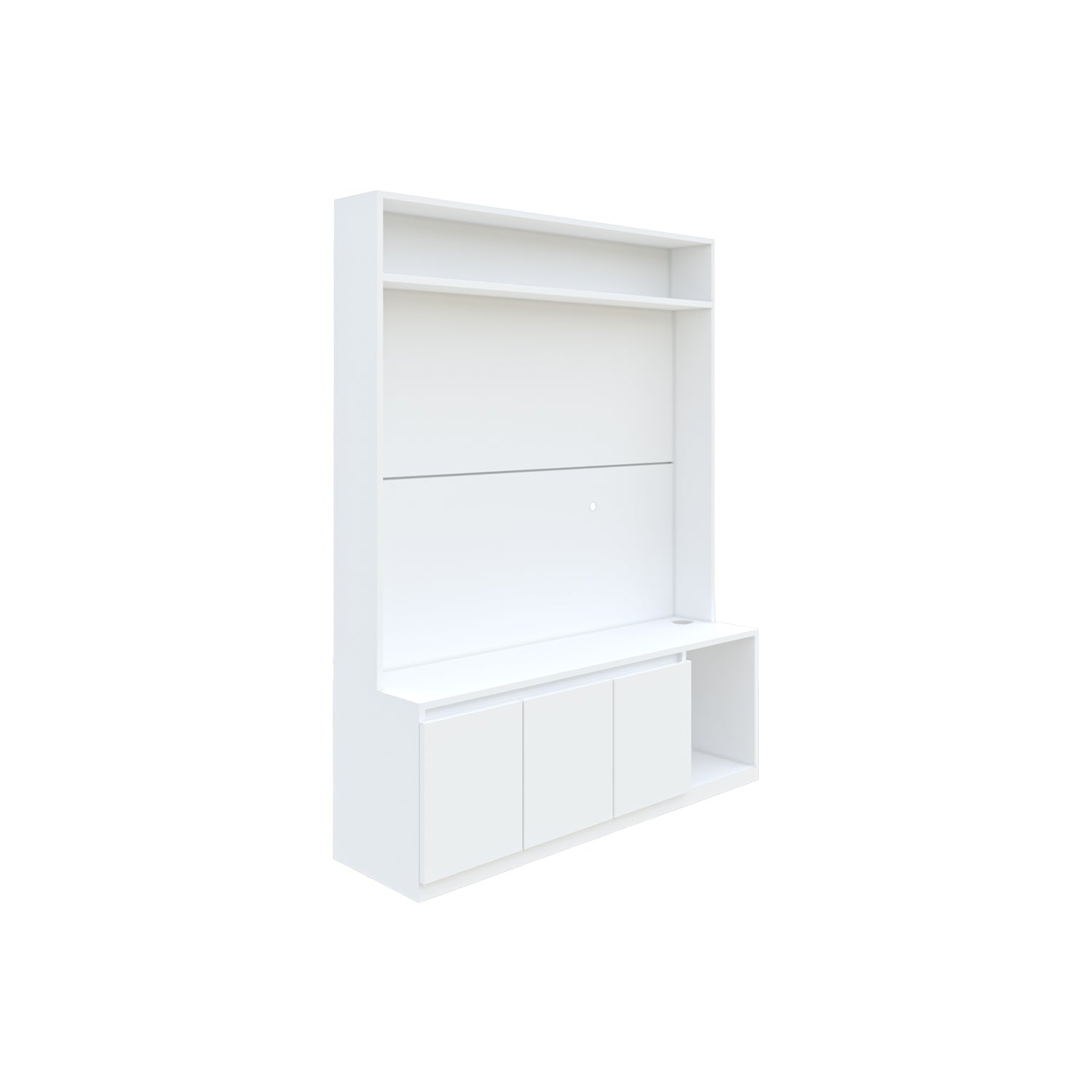 Edonia TV Unit |  Frosty White | 55 inches