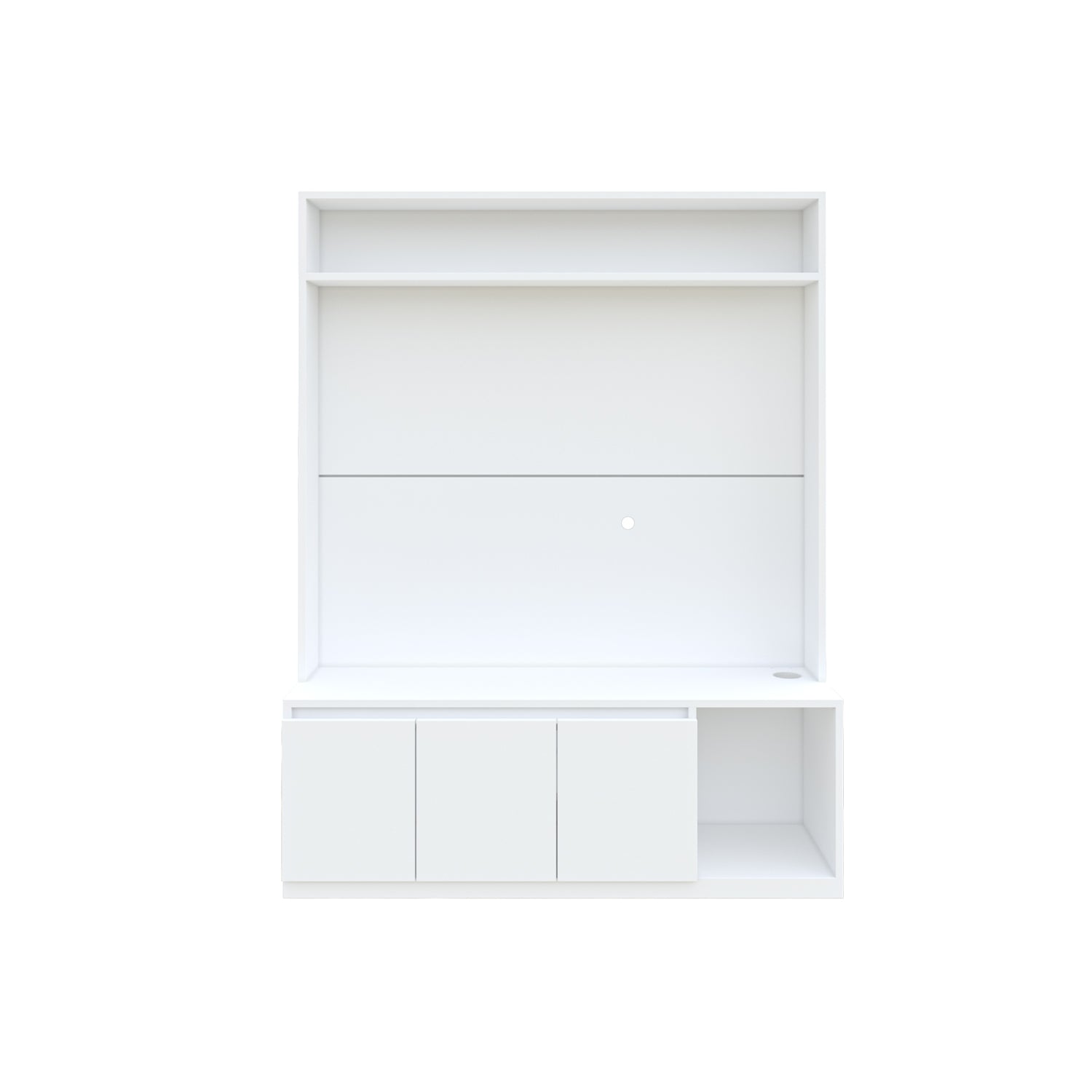 Edonia TV Unit |  Frosty White | 55 inches
