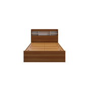 Zencozy Single Large Bed - Walnut & Frosty White