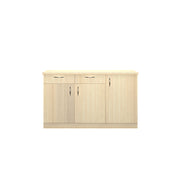 Oberon Side Crockery Unit | Beige Teak