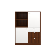 Load image into Gallery viewer, Grizwald Chest of drawers - Walnut &amp; Frosty White
