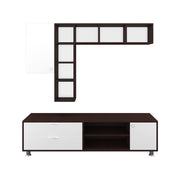 Basil TV Unit | 50 Inch TV | Wenge and Frosty White