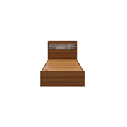 Zencozy Single Bed - Walnut & Frosty White