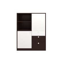 Load image into Gallery viewer, Grizwald Chest of drawers - Wenge &amp; Frosty White
