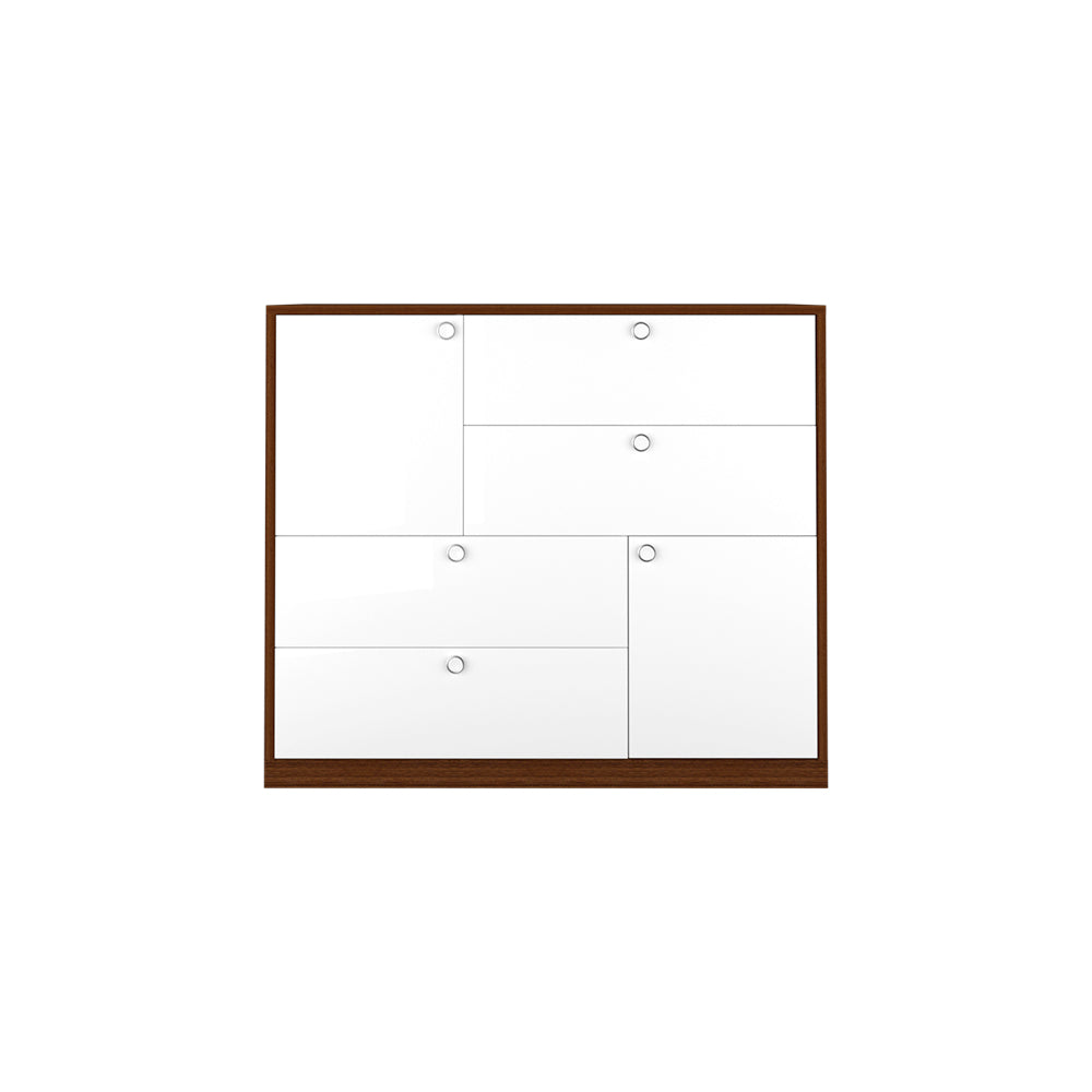 Rozlyn Chest of drawers | Walnut and Frosty White