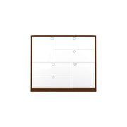 Rozlyn Chest of drawers | Walnut and Frosty White