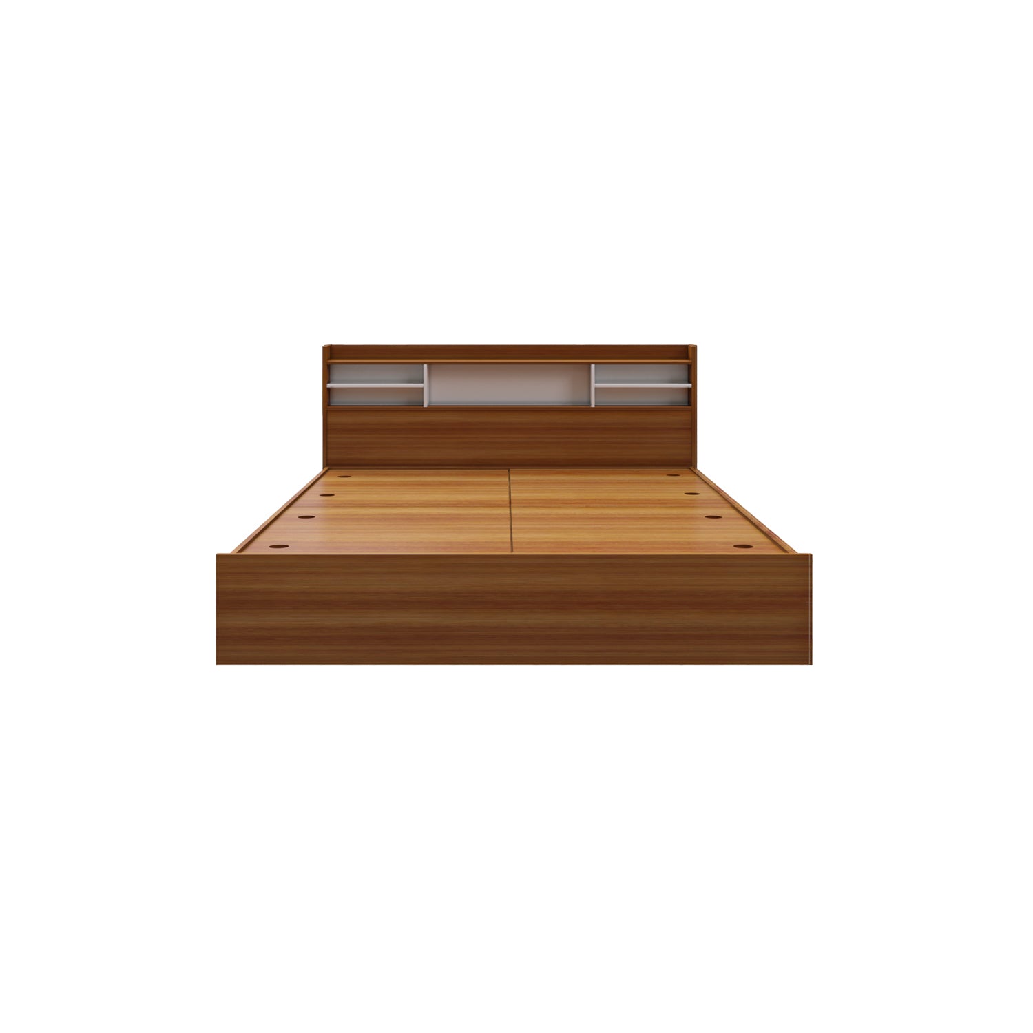 Zencozy King Bed - Walnut & White