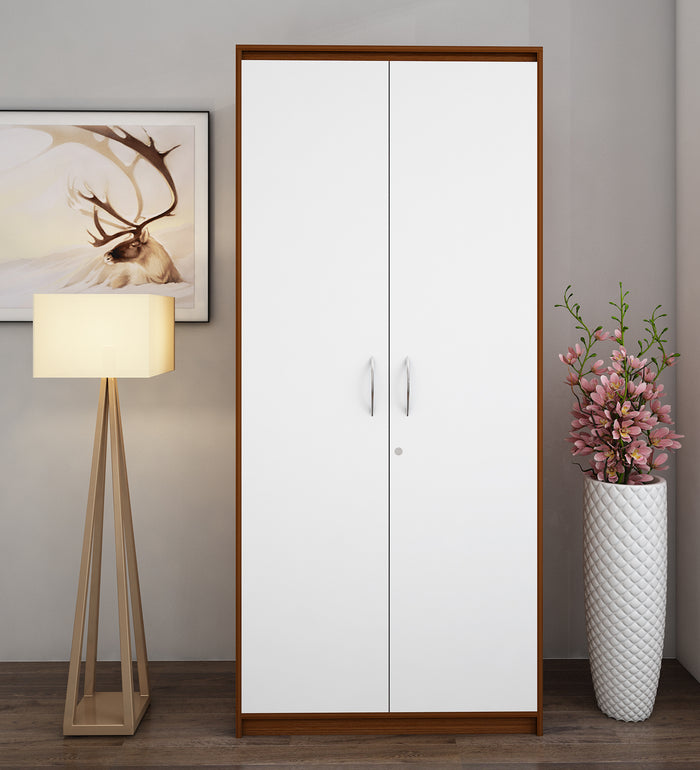 Cherry Two Door Wardrobe | Walnut and Frosty White