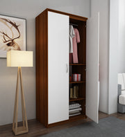 Cherry Two Door Wardrobe | Walnut and Frosty White