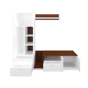 Cassius TV Unit | 60 Inch TV | Walnut and Frosty White