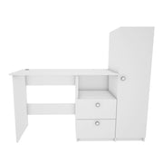 Derrick Home Office Table | Frosty White