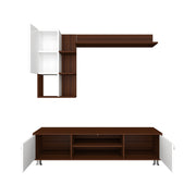Cosmo TV Unit | 43 Inch TV | Walnut and Frosty White