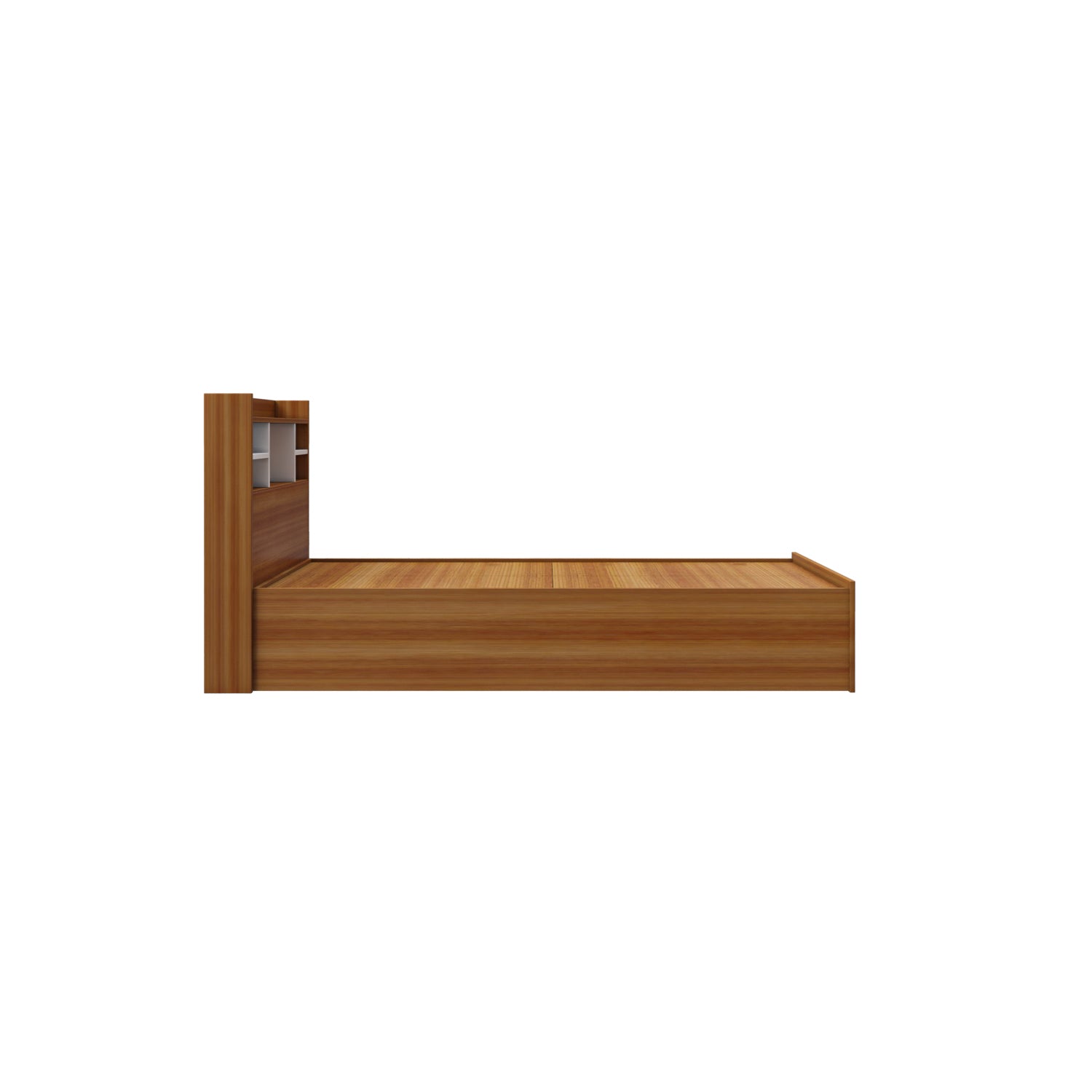 Zencozy Single Bed - Walnut & Frosty White