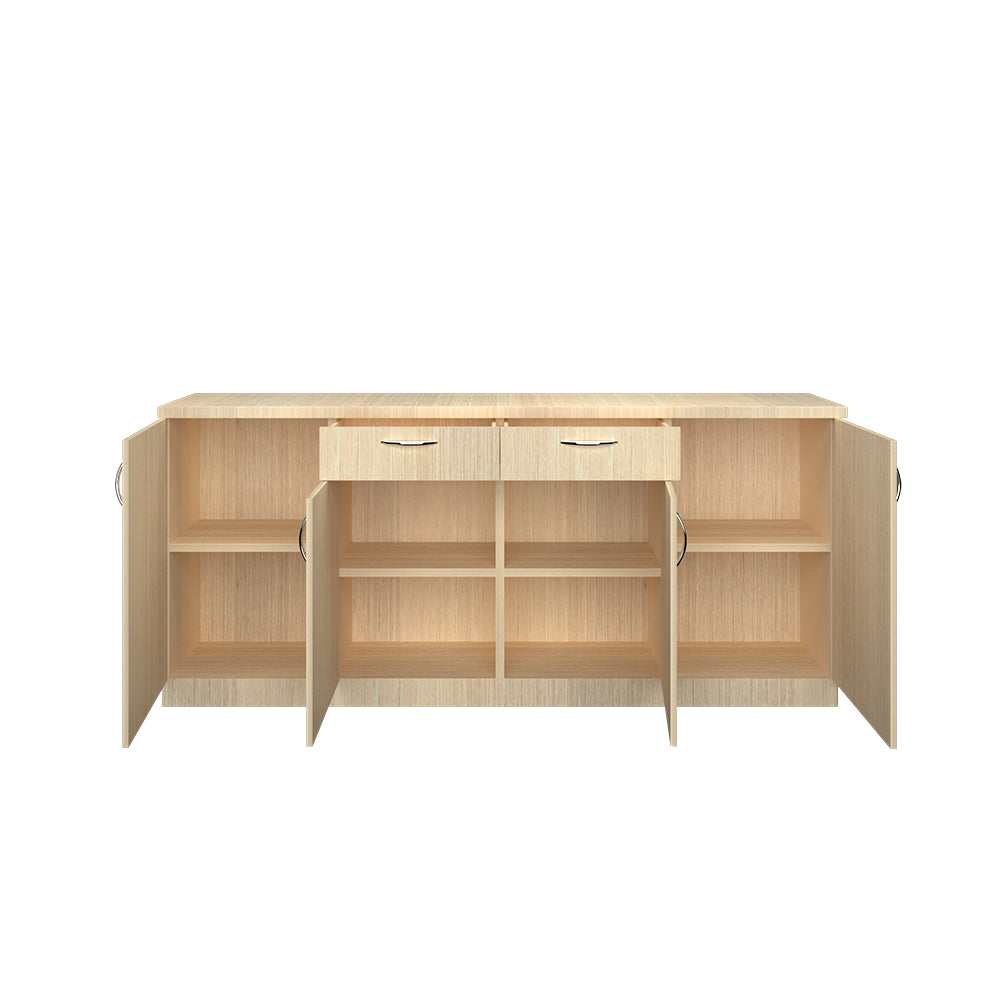 Oberon Side Crockery Unit | Large | Beige Teak