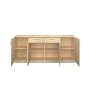 Oberon Side Crockery Unit | Large | Beige Teak