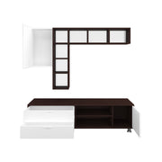 Basil TV Unit | 50 Inch TV | Wenge and Frosty White