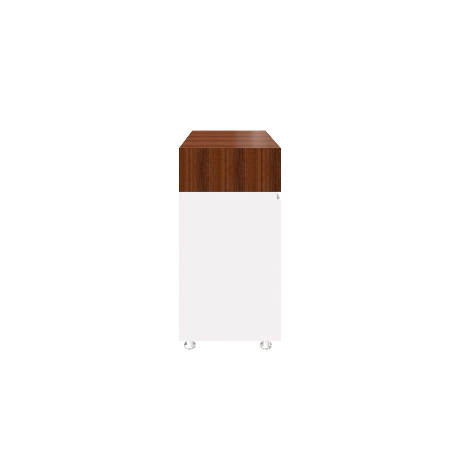 Microwave Unit | Small | Frosty White and Walnut