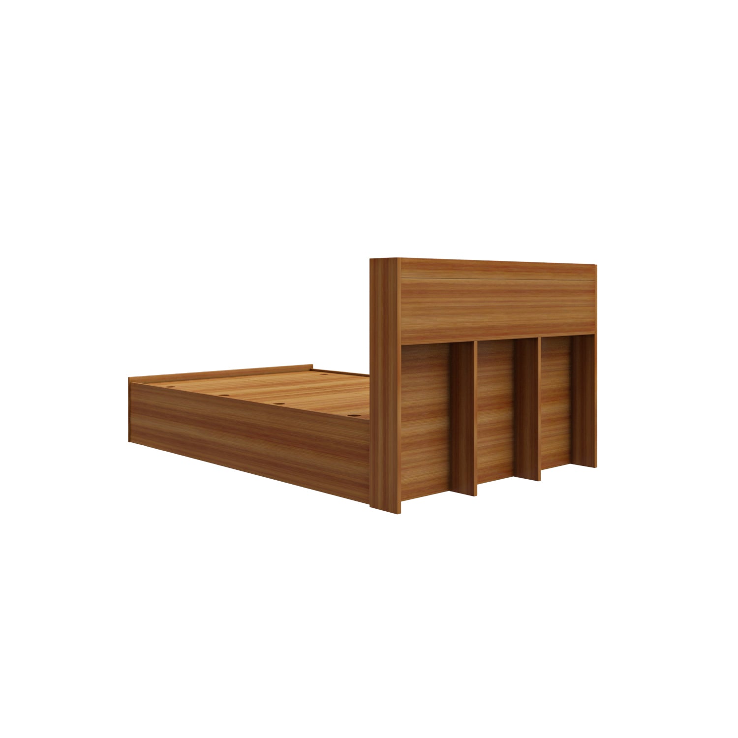 Zencozy Single Large Bed - Walnut