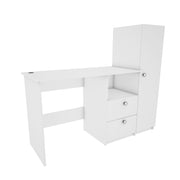 Derrick Home Office Table | Frosty White