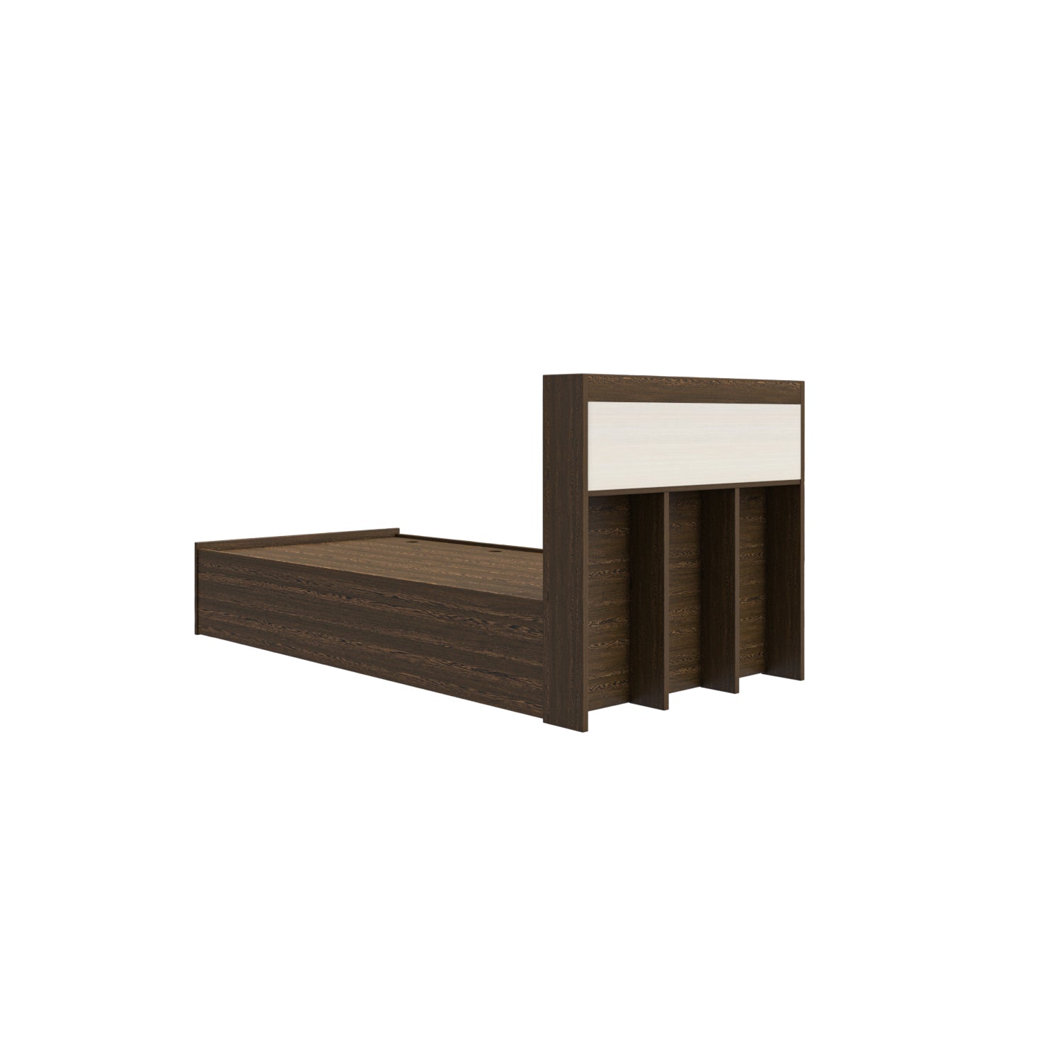 Zencozy Single Bed - Wenge & Beige