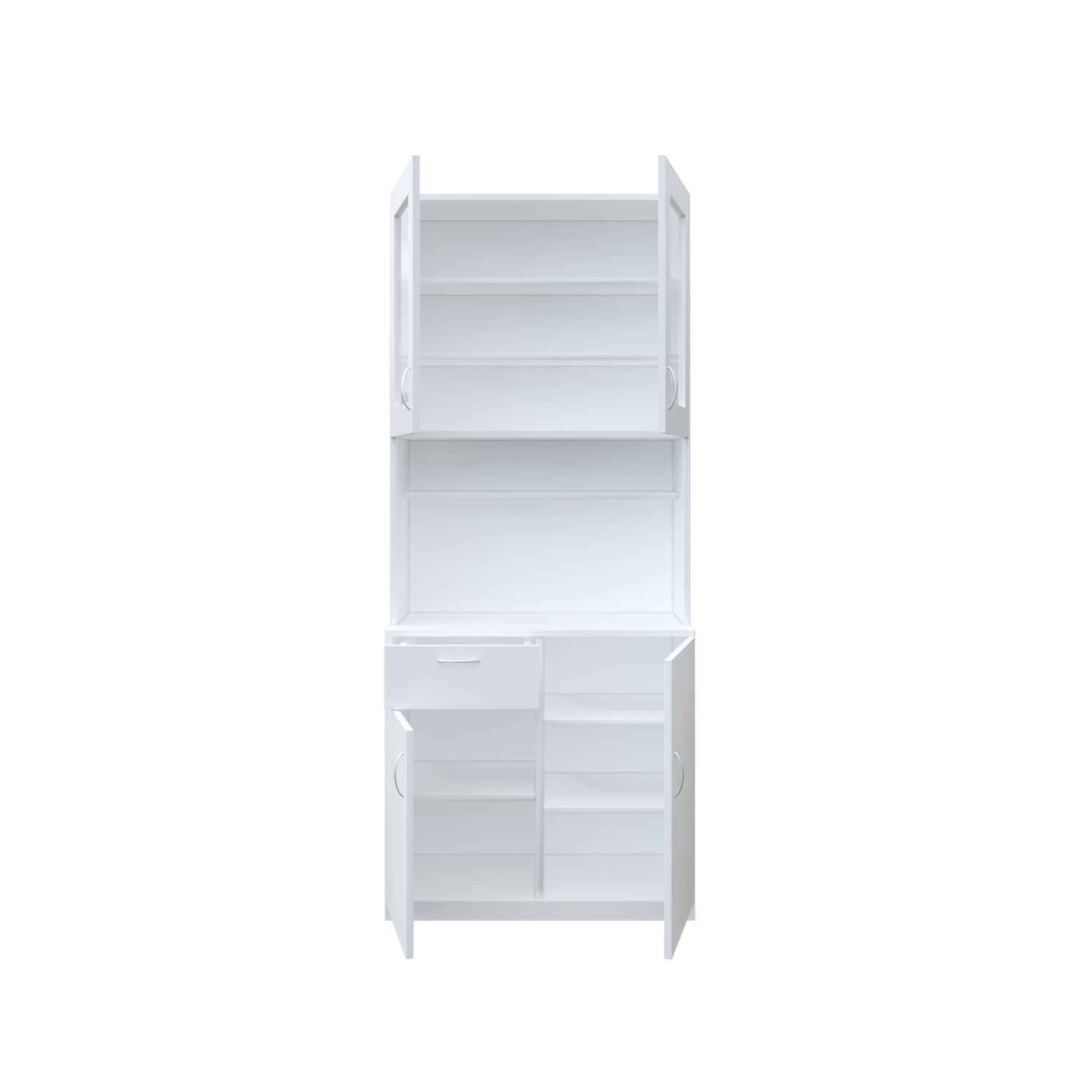 Modish Two Door Crockery Unit | Frosty White