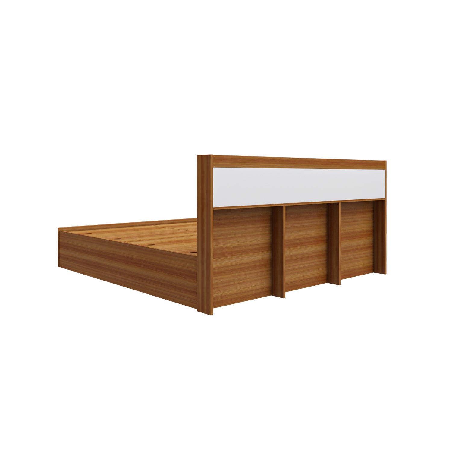 Zencozy King Bed - Walnut & White