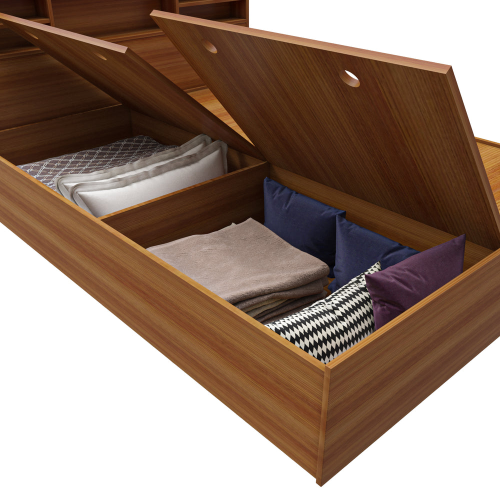 Zencozy Queen Bed - Walnut