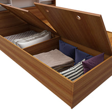 Load image into Gallery viewer, Zencozy Queen Bed - Walnut &amp; White

