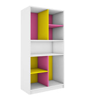 Lapis Bookcase | Frosty White, Pink and Yellow