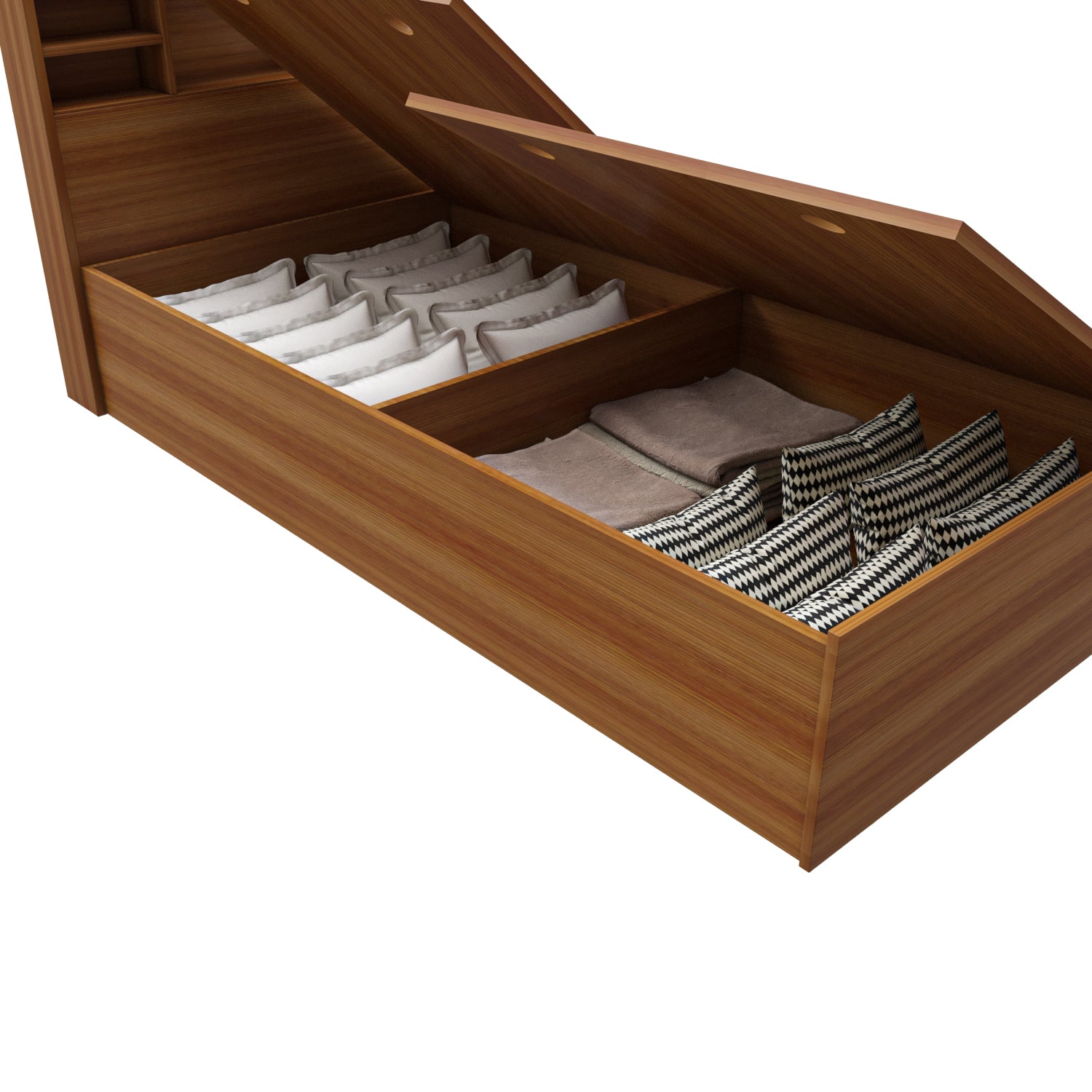 Zencozy Single Bed - Walnut