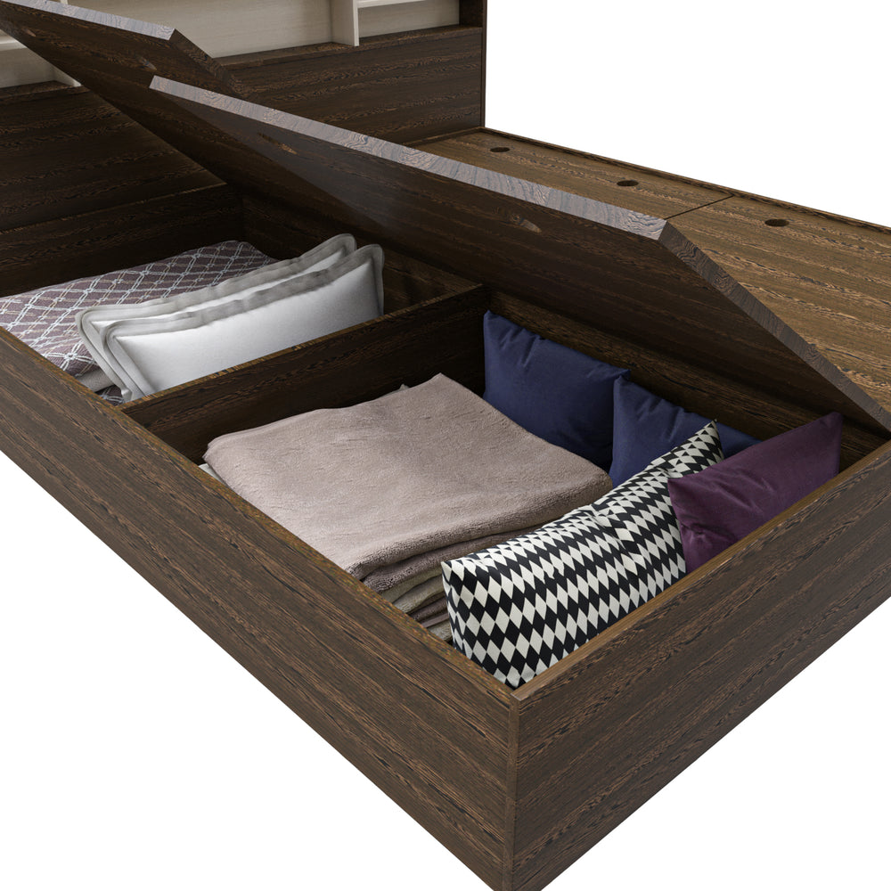 Zencozy King Bed - Wenge & Beige