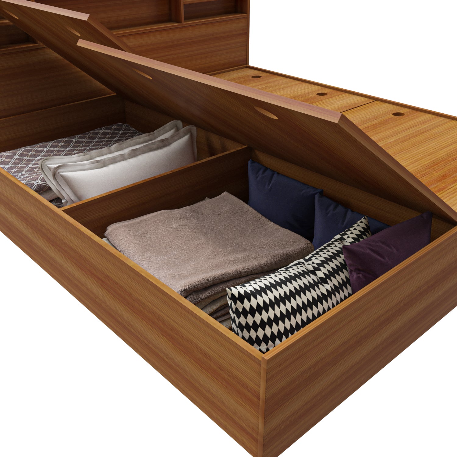 Zencozy King Bed - Walnut