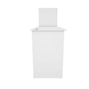 Derrick Home Office Table | Frosty White