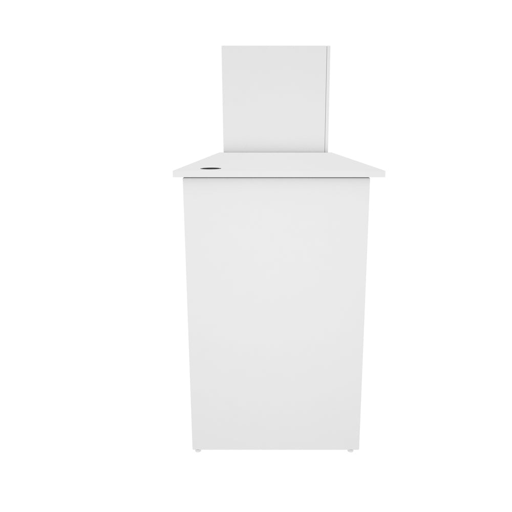 Derrick Home Office Table | Frosty White